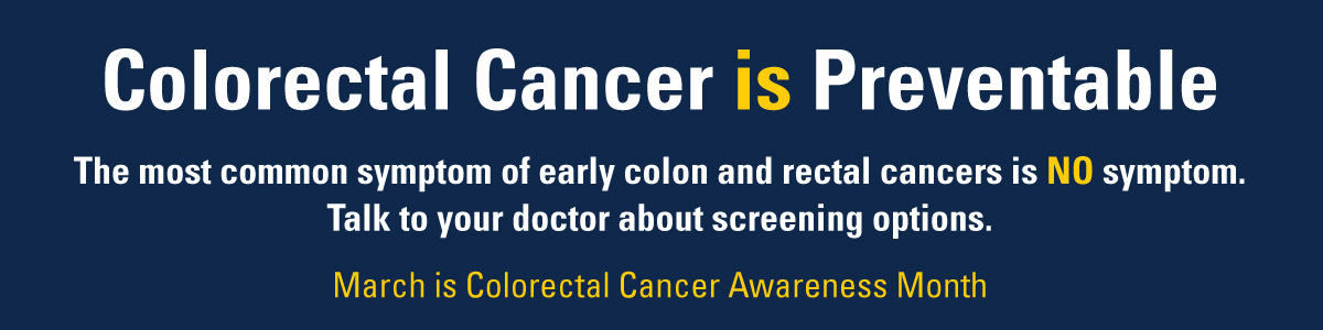 March is colorectal cancer month