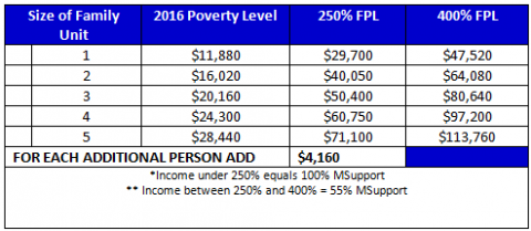 poverty assistance financial federal levels michigan