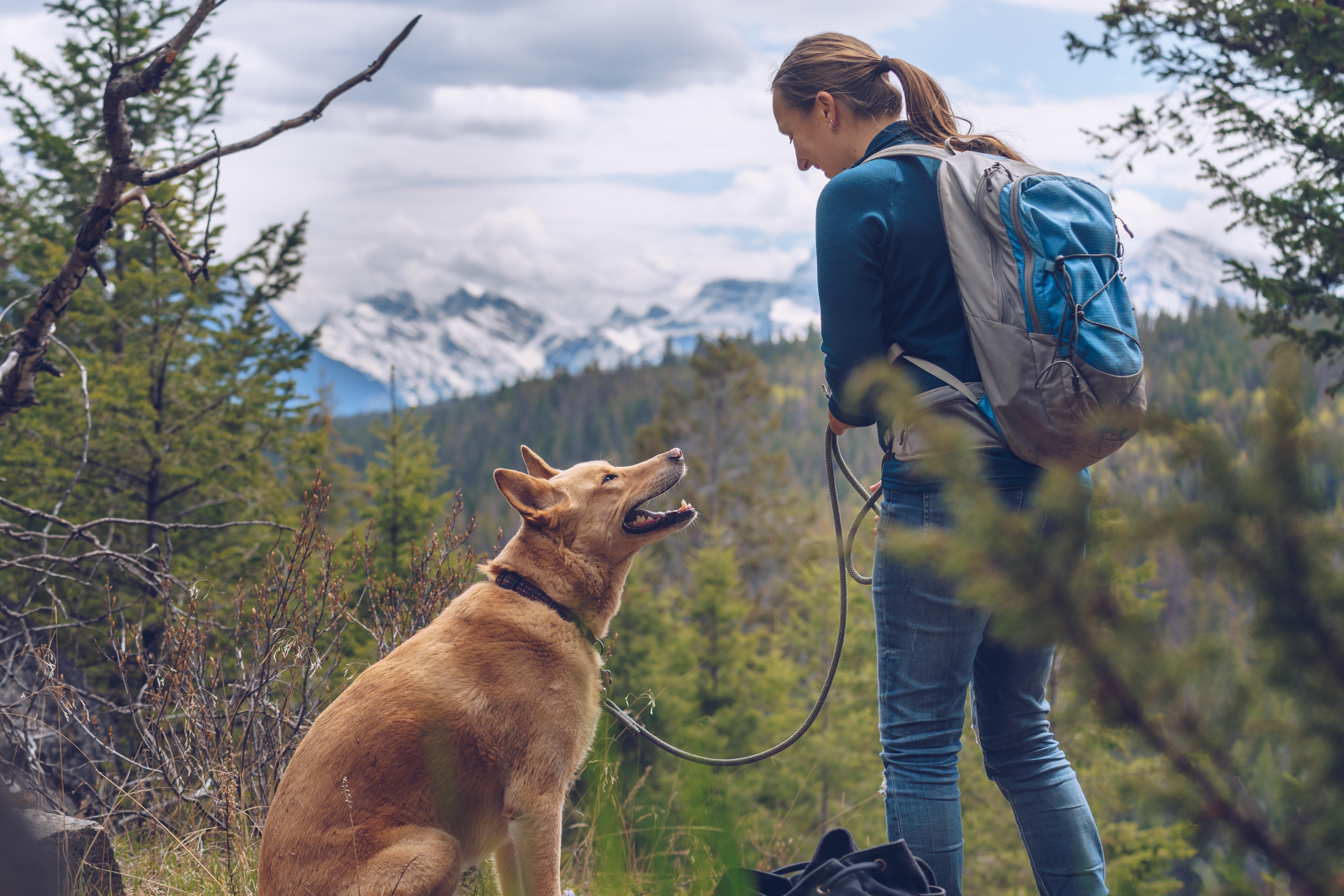 Femme avec chien