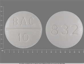 Baclofen 10 mg for anxiety