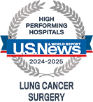 USNWR Lung Cancer Surgery badge